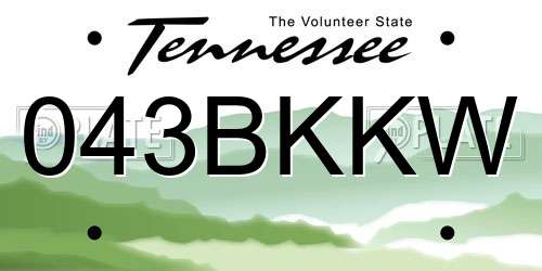 043BKKW Tennessee License Plate