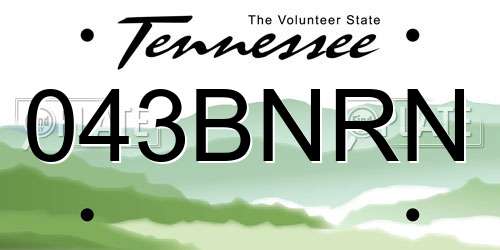 043BNRN Tennessee License Plate