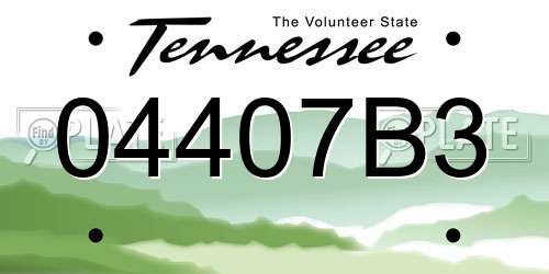 04407B3 Tennessee License Plate