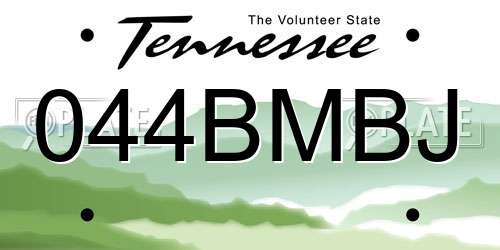 044BMBJ Tennessee License Plate