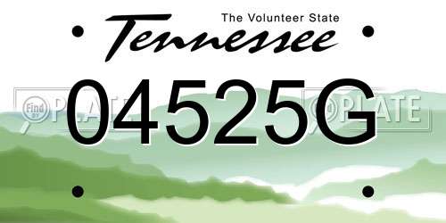 04525G Tennessee License Plate