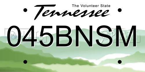045BNSM Tennessee License Plate