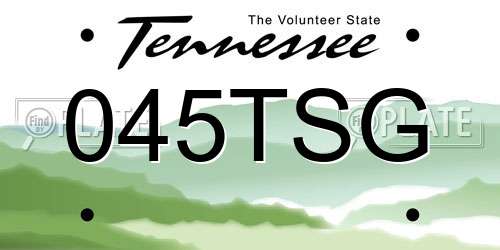045TSG Tennessee License Plate