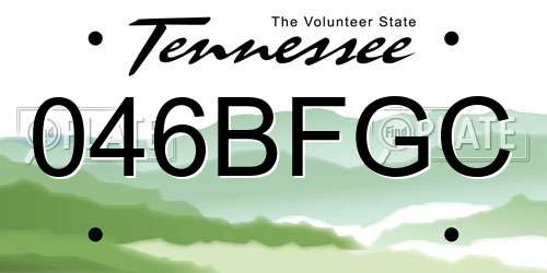 046BFGC Tennessee License Plate