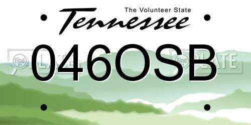 046OSB Tennessee License Plate