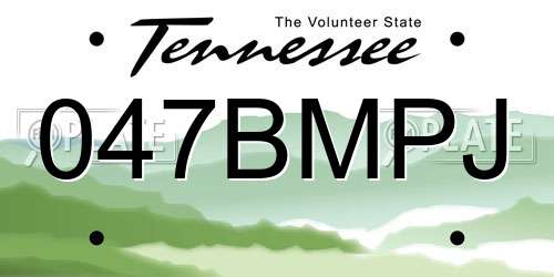 047BMPJ Tennessee License Plate