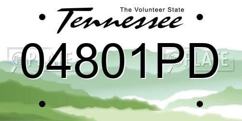 04801PD Tennessee License Plate