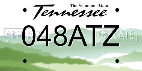 048ATZ Tennessee License Plate
