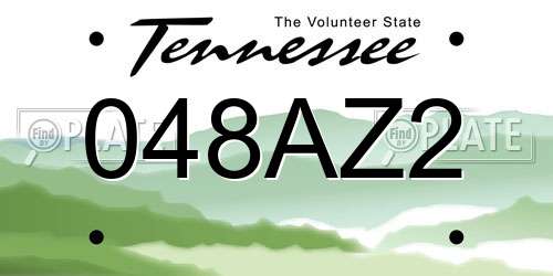 048AZ2 Tennessee License Plate