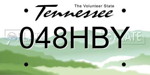 048HBY Tennessee License Plate