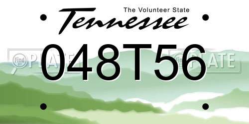 048T56 Tennessee License Plate