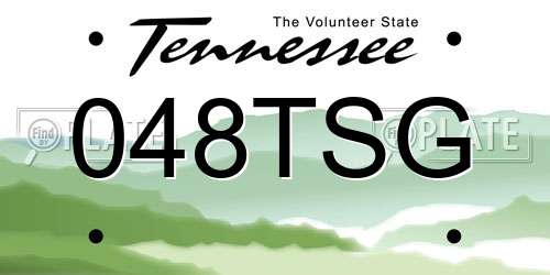 048TSG Tennessee License Plate