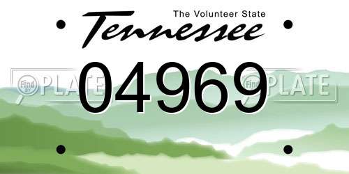 04969 Tennessee License Plate