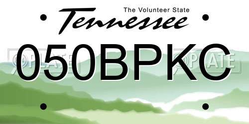 050BPKC Tennessee License Plate