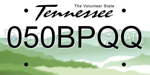 050BPQQ Tennessee License Plate
