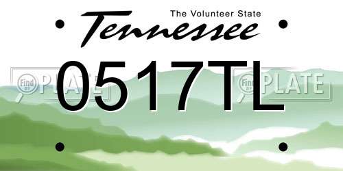 0517TL Tennessee License Plate