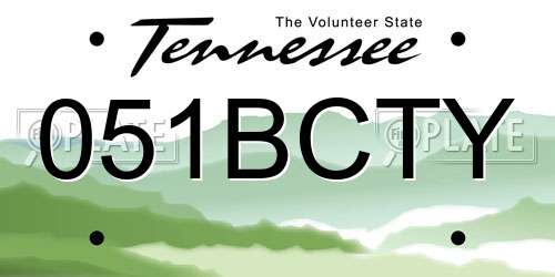 051BCTY Tennessee License Plate