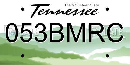 053BMRC Tennessee License Plate