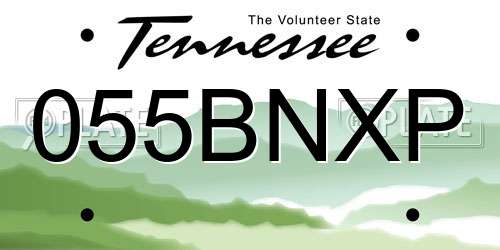 055BNXP Tennessee License Plate
