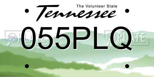 055PLQ Tennessee License Plate