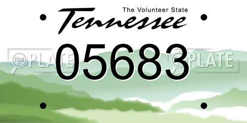 05683 Tennessee License Plate