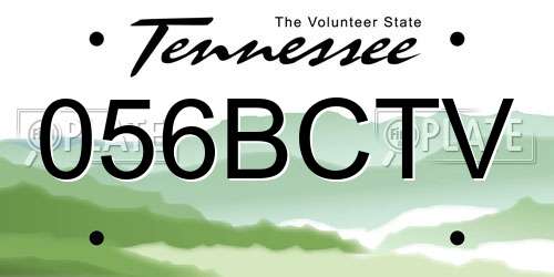 056BCTV Tennessee License Plate