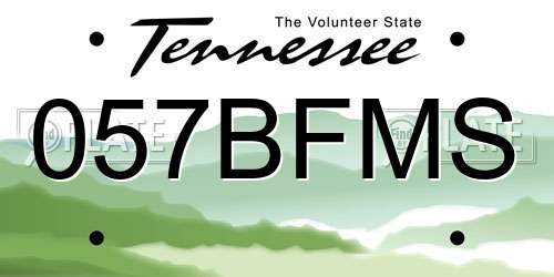 057BFMS Tennessee License Plate