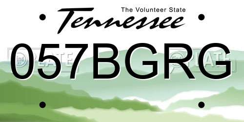 057BGRG Tennessee License Plate