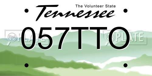 057TTO Tennessee License Plate