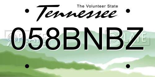 058BNBZ Tennessee License Plate