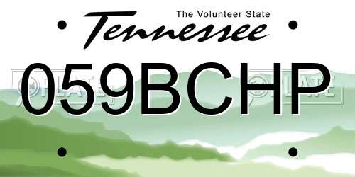 059BCHP Tennessee License Plate