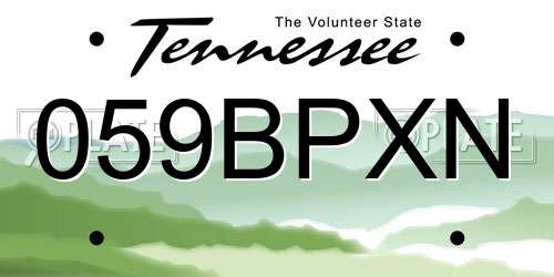 059BPXN Tennessee License Plate
