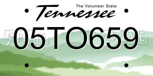 05TO659 Tennessee License Plate