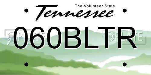 060BLTR Tennessee License Plate