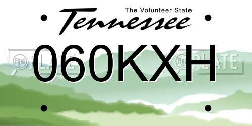 060KXH Tennessee License Plate