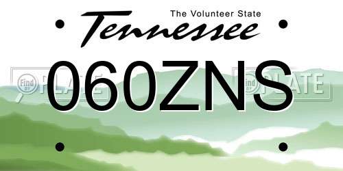 060ZNS Tennessee License Plate