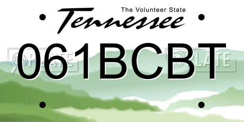 061BCBT Tennessee License Plate