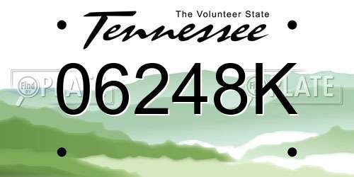 06248K Tennessee License Plate