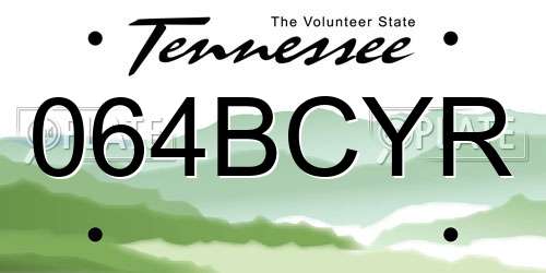 064BCYR Tennessee License Plate