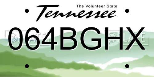 064BGHX Tennessee License Plate