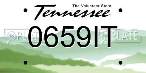 0659IT Tennessee License Plate