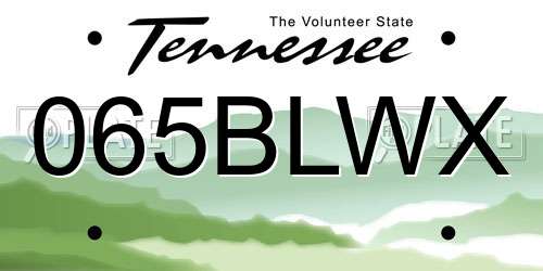 065BLWX Tennessee License Plate