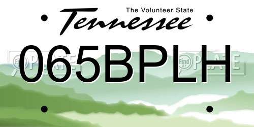 065BPLH Tennessee License Plate