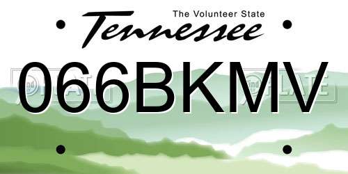 066BKMV Tennessee License Plate