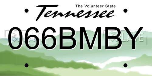 066BMBY Tennessee License Plate