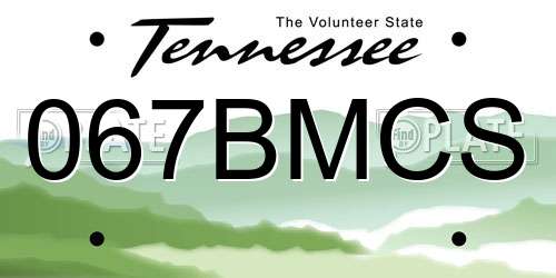 067BMCS Tennessee License Plate