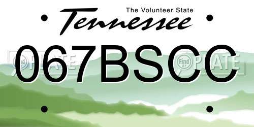 067BSCC Tennessee License Plate