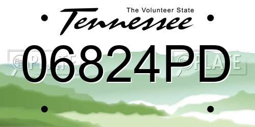 06824PD Tennessee License Plate