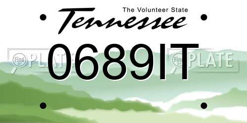 0689IT Tennessee License Plate