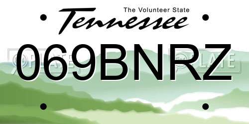 069BNRZ Tennessee License Plate